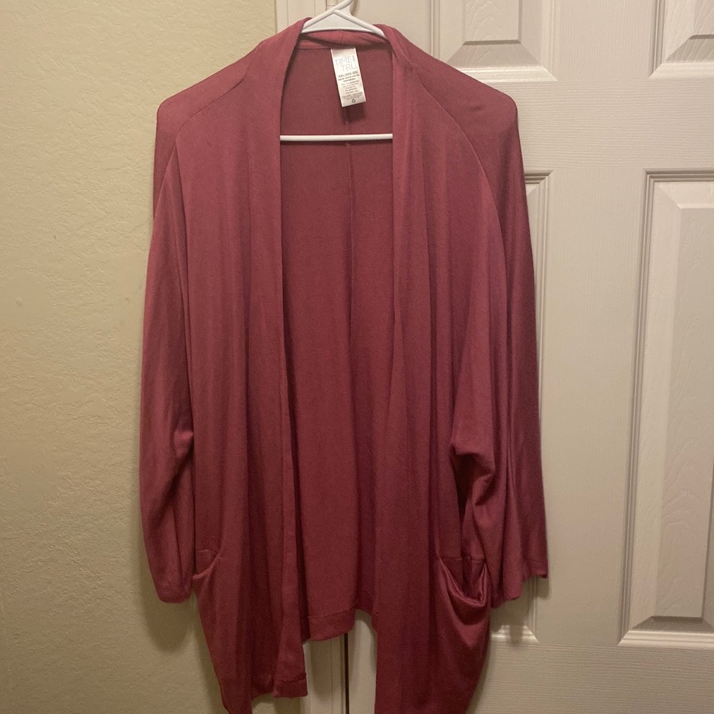 Purple cardigan